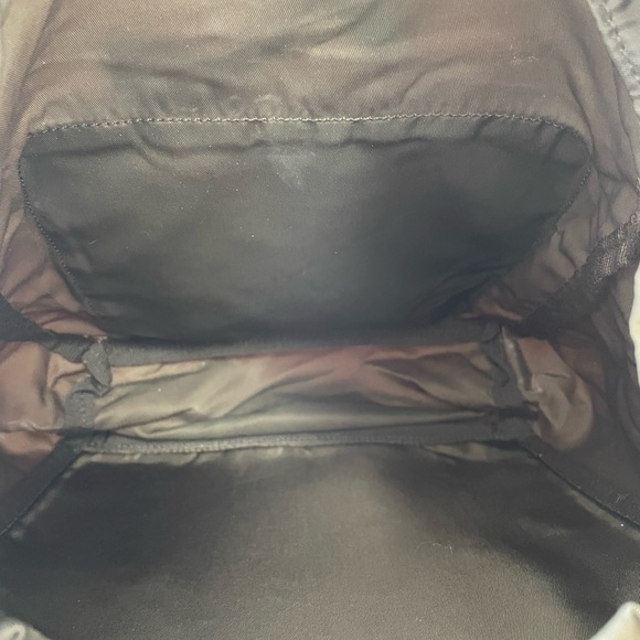 PRADA DOUBLE BUCKLE SMALL BACKPACK TESSUTO BLACK/DARK GREEN - Picture 9 of 12